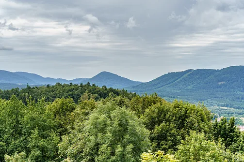 Widok ze szczytu Kopiska w kierunku południowym