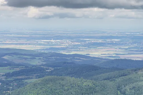 Świdnica widziana z Wielkiej Sowy