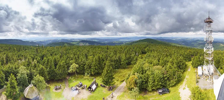 Panorama z Wielkiej Sowy w kierunku zachodnim i południowym