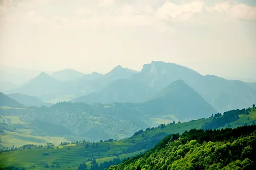 Widok na Trzy Korony z Wysokiej