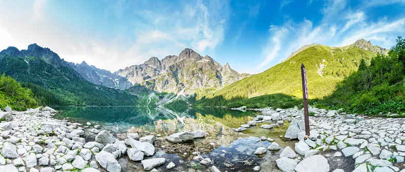 Panorama z brzegu Morskiego Oka