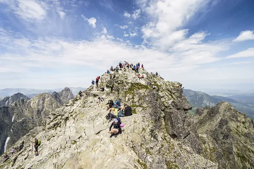 Północny wierzchołek Rysów na granicy polsko-słowackiej (2499 m n.p.m.)
