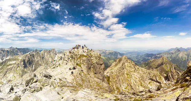 Panorama z południowego wierzchołka Rysów w kierunku północnym