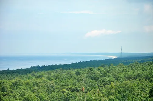 Widok z latarni na Morze Bałtyckie