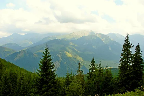 Widok ze szlaku na Gęsią Szyję