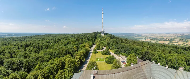 Panorama z Łysej Góry w kierunku zachodnim