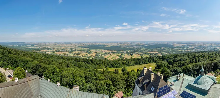 Panorama z Łysej Góry w kierunku północnym