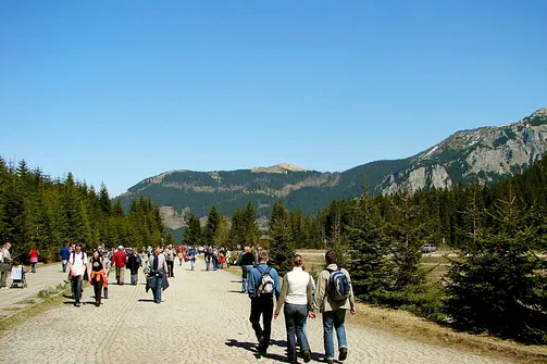 Widok z Włosienicy na Mięguszowieckie Szczyty