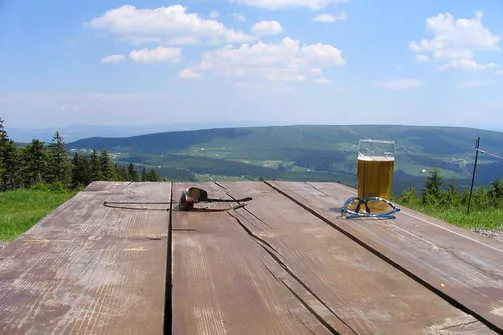 Odpoczynek przy schronisku Jelenka w Czechach