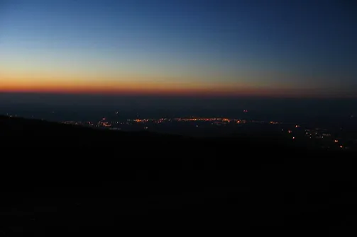 Karpacz po zachodzie słońca