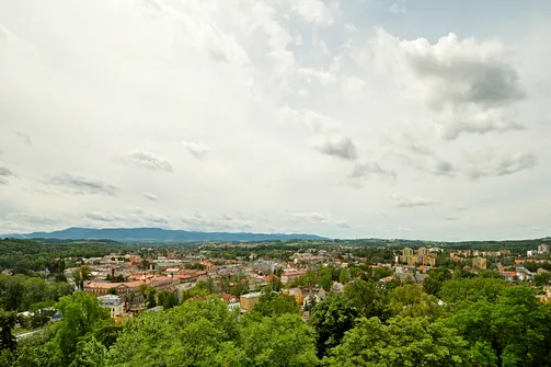 Widok z Wieży Piastowskiej na Czechy