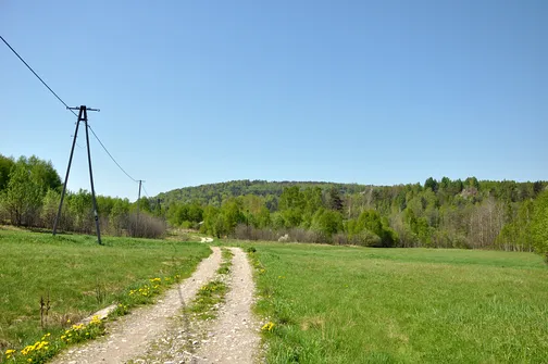 Widok na Dąbrówkę w Paśmie Masłowskim