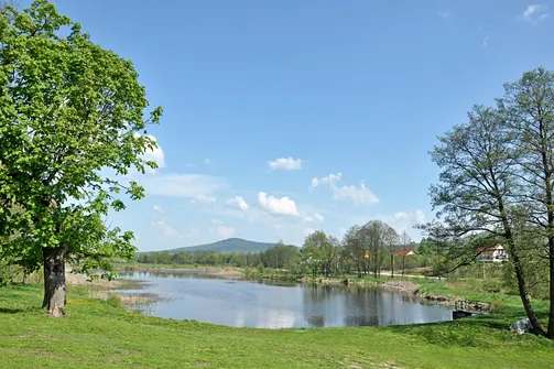 Staw przy dworku w Ciekotach