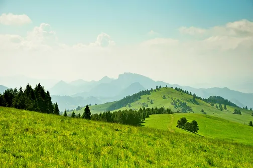 Na pierwszym planie Wysoki Wierch, w tle Trzy Korony