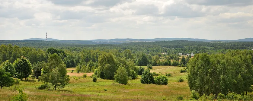 Panorama z Tumlina w kierunku południowym.