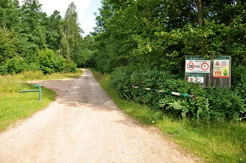 Tutaj zostawiamy samochód i dalej idziemy pieszo.