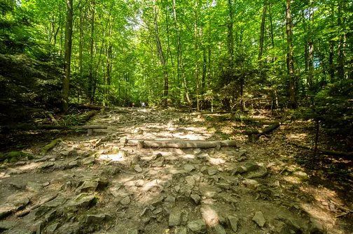 Droga jest kamienista, ale niezbyt wymagająca.