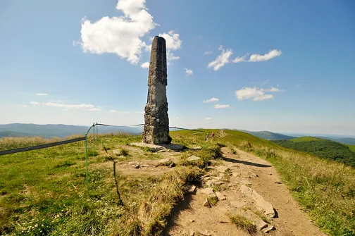 Krzemieniec - szczyt z trójstykiem granic w Bieszczadach