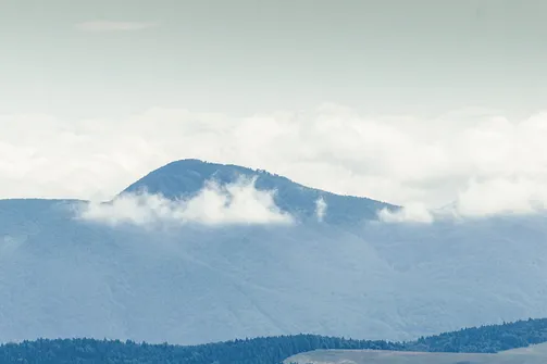 Busov - najwyższy szczyt Beskidu Niskiego widziany z Jaworzyny Krynickiej
