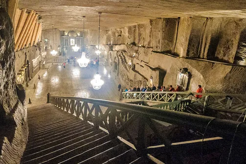 Zabytkowa kopalnia soli kamiennej w Wieliczce