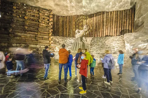 Zabytkowa kopalnia soli kamiennej w Wieliczce