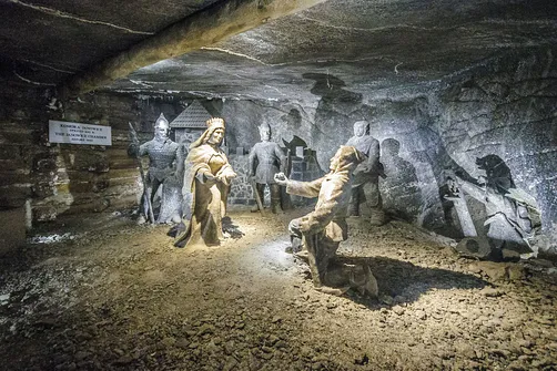 Zabytkowa kopalnia soli kamiennej w Wieliczce