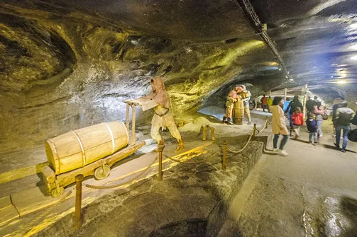 Zabytkowa kopalnia soli kamiennej w Wieliczce
