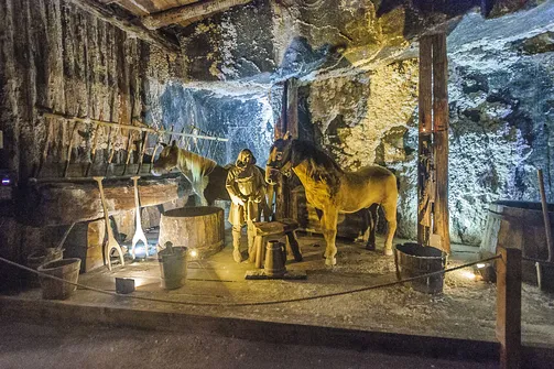 Zabytkowa kopalnia soli kamiennej w Wieliczce