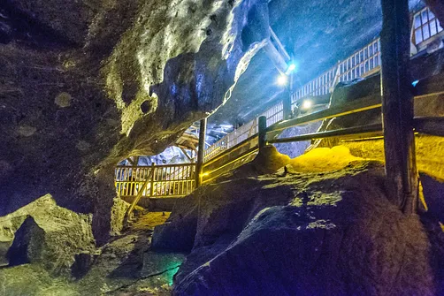 Zabytkowa kopalnia soli kamiennej w Wieliczce