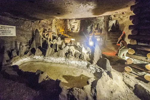Zabytkowa kopalnia soli kamiennej w Wieliczce