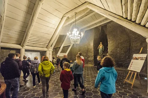 Zabytkowa kopalnia soli kamiennej w Wieliczce