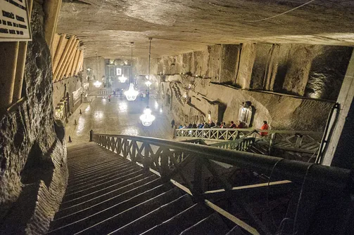 Zabytkowa kopalnia soli kamiennej w Wieliczce