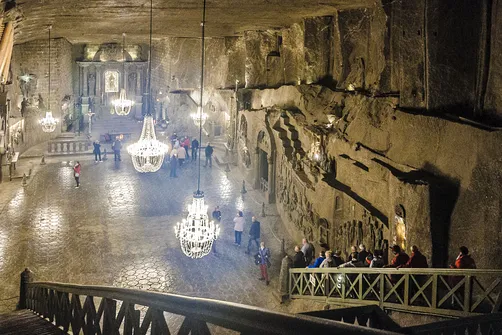 Zabytkowa kopalnia soli kamiennej w Wieliczce
