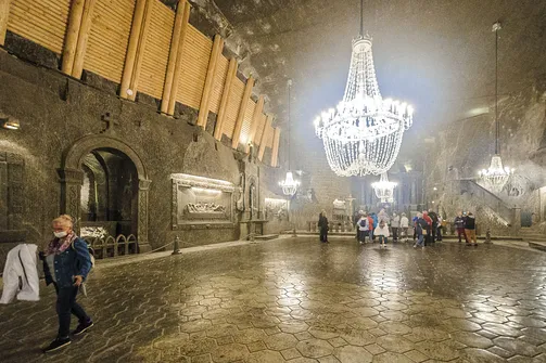 Zabytkowa kopalnia soli kamiennej w Wieliczce