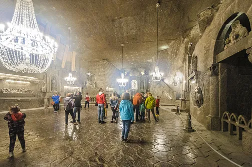 Zabytkowa kopalnia soli kamiennej w Wieliczce