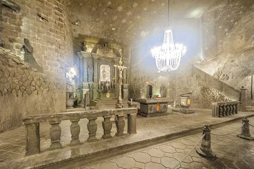 Zabytkowa kopalnia soli kamiennej w Wieliczce