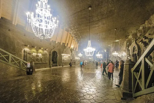 Zabytkowa kopalnia soli kamiennej w Wieliczce