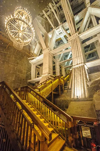 Zabytkowa kopalnia soli kamiennej w Wieliczce