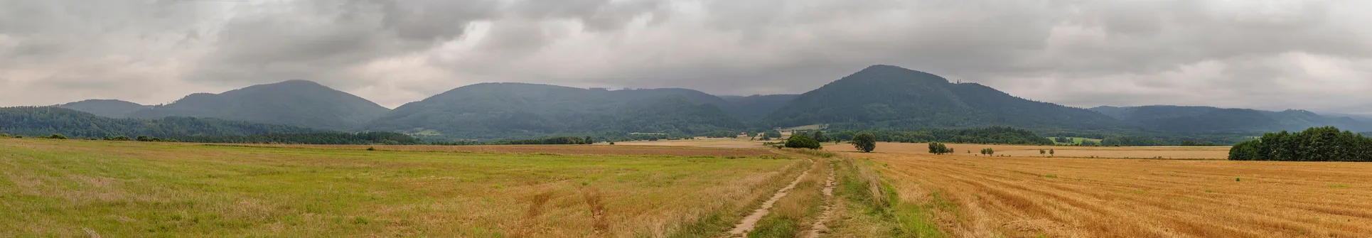 Panorama na szczyty Masywu Śnieżnika - Górzyca, Suchoń, Przednia i Igliczna