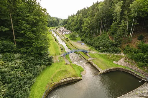 Zapora wodna w Międzygórzu - potok Wilczka