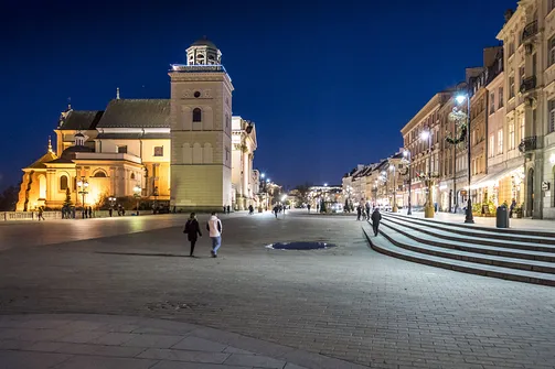 Warszawa - wieczorny spacer po Śródmieściu