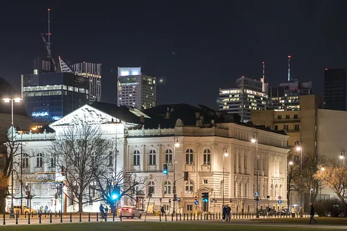 Warszawa - wieczorny spacer po Śródmieściu