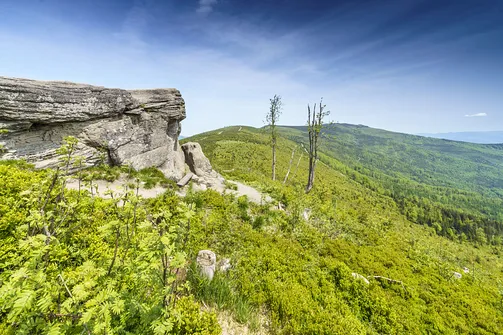 Malinowska Skała - wejście z Przełęczy Salmopolskiej