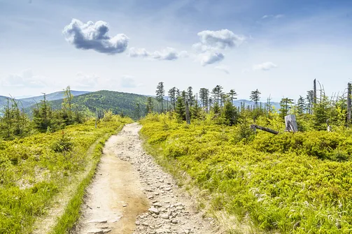 Malinowska Skała - wejście z Przełęczy Salmopolskiej
