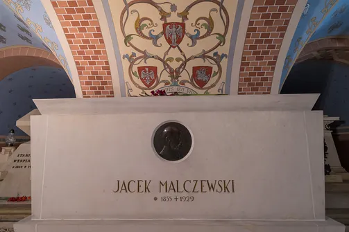 Grobowiec Jacka Malczewskiego w Krypcie Zasłużonych na Skałce w Krakowie