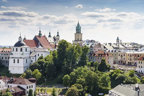 Widok z wieży zamku w Lublinie