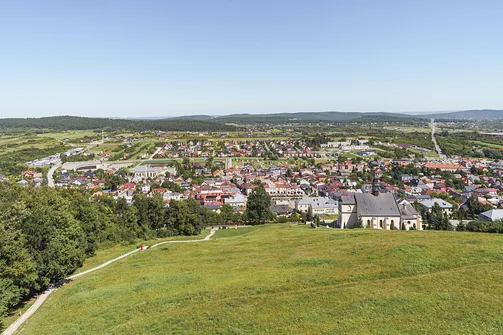 Zabudowania Chęcin widziane z Góry Zamkowej