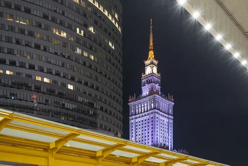 Skylight na tle Pałacu Kultury i Nauki
