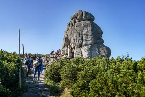 Słonecznik - granitowa formacja skalna w Karkonoszach