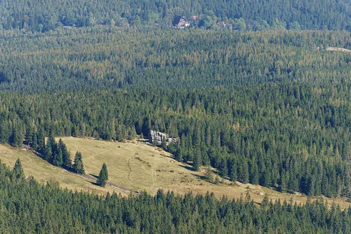 Polana Kotki w Karkonoszach widziana ze Słonecznika